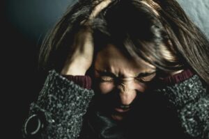 Anxiety disorder symptom: A girl with headache